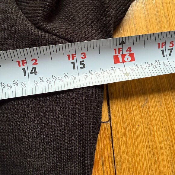 Marine Layer Size M Black Lexi Rib Long Sleeve Scoop Neck Midi Bodycon Dress - Picture 9 of 16